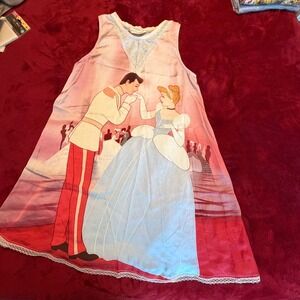 Disney Peter Alexander Cinderella Prince Charming Nightgown Sleep Dress Pink M